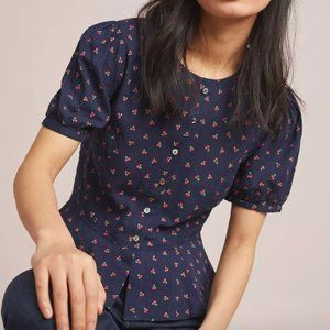 dRA Cherry Peplum Top L